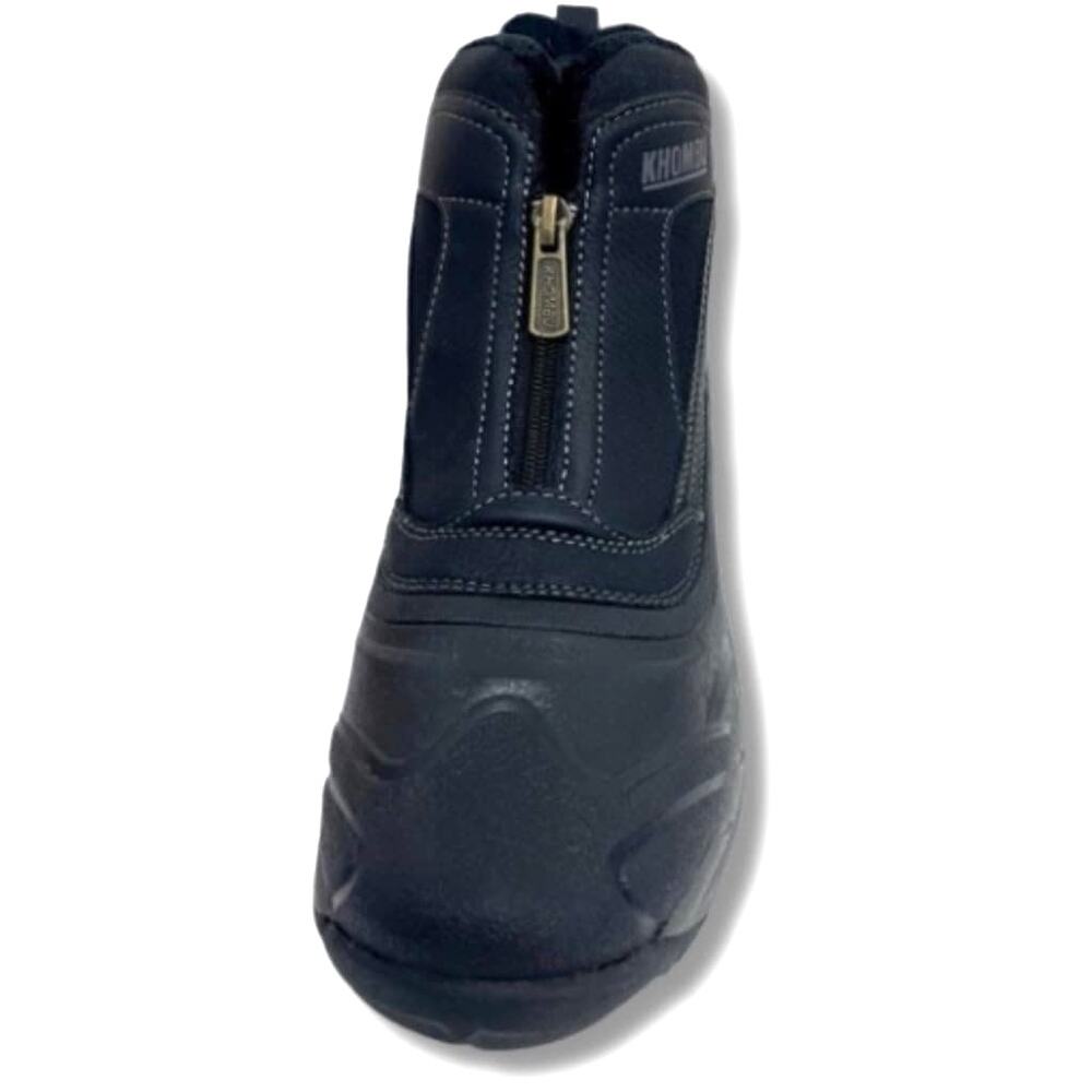 Khombu Men's Winter Hiker Boots Mason Waterproof Zip-up Cushioned Boot Black - Picture 5 of 6